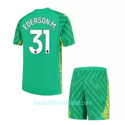 Günstige Manchester City Ederson Torwart Kindertrikot Heim 2023/24 Kurzarm