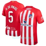 Günstige Atlético Madrid R. De Paul 5 Herrentrikot Heim 2023/24 Kurzarm