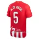Günstige Atlético Madrid R. De Paul 5 Herrentrikot Heim 2023/24 Kurzarm