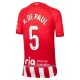 Günstige Atlético Madrid R. De Paul 5 Kindertrikot Heim 2023/24 Kurzarm