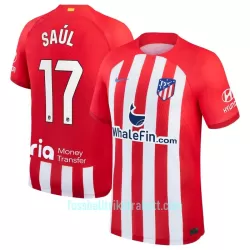 Günstige Atlético Madrid Saul 17 Herrentrikot Heim 2023/24 Kurzarm Günstige Atlético Madrid Saul 17 Herrentrikot Heim 2023/24 Kurzarm