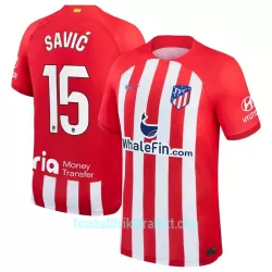 Günstige Atlético Madrid Savic 15 Herrentrikot Heim 2023/24 Kurzarm Günstige Atlético Madrid Savic 15 Herrentrikot Heim 2023/24 Kurzarm