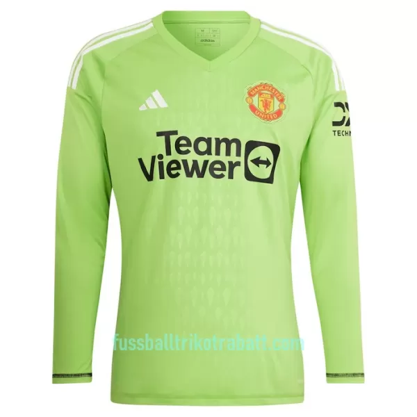 Günstige Manchester United De Gea 1 Torwart Herrentrikot Heim 2023/24 Langarm