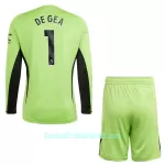 Günstige Manchester United De Gea 1 Torwart Kindertrikot Heim 2023/24 Langarm