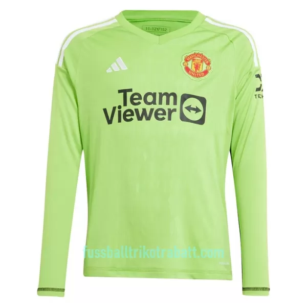 Günstige Manchester United Heaton 22 Torwart Herrentrikot Heim 2023/24 Langarm