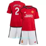 Günstige Manchester United Lindelof 2 Kindertrikot Heim 2023/24 Kurzarm