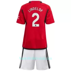 Günstige Manchester United Lindelof 2 Kindertrikot Heim 2023/24 Kurzarm