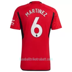 Günstige Manchester United Martinez 6 Herrentrikot Heim 2023/24 Kurzarm