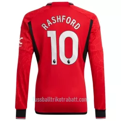 Günstige Manchester United Rashford 10 Herrentrikot Heim 2023/24 Langarm