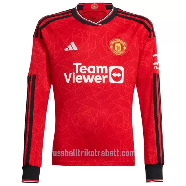 Günstige Manchester United Rashford 10 Herrentrikot Heim 2023/24 Langarm
