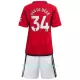 Günstige Manchester United Van De Beek 34 Kindertrikot Heim 2023/24 Kurzarm