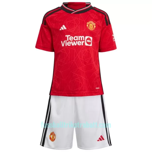 Günstige Manchester United Van De Beek 34 Kindertrikot Heim 2023/24 Kurzarm