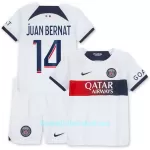 Günstige Paris Saint-Germain Juan Bernat 14 Kindertrikot Auswärts 2023/24 Kurzarm