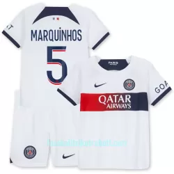 Günstige Paris Saint-Germain Marquinhos 5 Kindertrikot Auswärts 2023/24 Kurzarm Günstige Paris Saint-Germain Marquinhos 5 Kindertrikot Auswärts 2023/24 Kurzarm