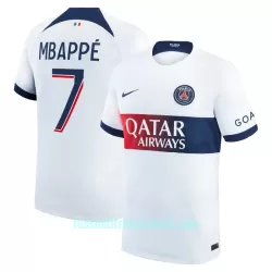 Günstige Paris Saint-Germain Mbappé 7 Herrentrikot Auswärts 2023/24 Kurzarm Günstige Paris Saint-Germain Mbappé 7 Herrentrikot Auswärts 2023/24 Kurzarm