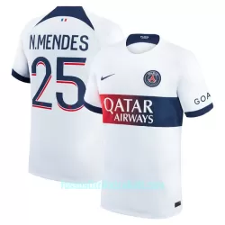 Günstige Paris Saint-Germain N.Mendes 25 Herrentrikot Auswärts 2023/24 Kurzarm Günstige Paris Saint-Germain N.Mendes 25 Herrentrikot Auswärts 2023/24 Kurzarm