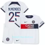 Günstige Paris Saint-Germain N.Mendes 25 Kindertrikot Auswärts 2023/24 Kurzarm