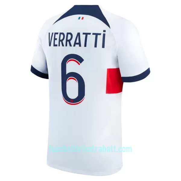Günstige Paris Saint-Germain Verratti 6 Herrentrikot Auswärts 2023/24 Kurzarm