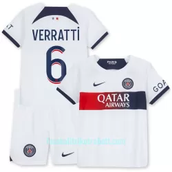 Günstige Paris Saint-Germain Verratti 6 Kindertrikot Auswärts 2023/24 Kurzarm Günstige Paris Saint-Germain Verratti 6 Kindertrikot Auswärts 2023/24 Kurzarm