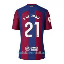 Günstige FC Barcelona Frenkie de Jong 21 Kindertrikot Heim 2023/24 Kurzarm