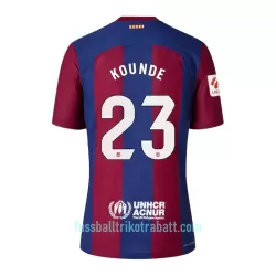 Günstige FC Barcelona Kounde 23 Kindertrikot Heim 2023/24 Kurzarm