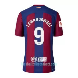 Günstige FC Barcelona Lewandowski 9 Kindertrikot Heim 2023/24 Kurzarm