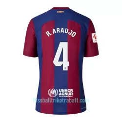 Günstige FC Barcelona R. Araujo 4 Herrentrikot Heim 2023/24 Kurzarm Günstige FC Barcelona R. Araujo 4 Herrentrikot Heim 2023/24 Kurzarm