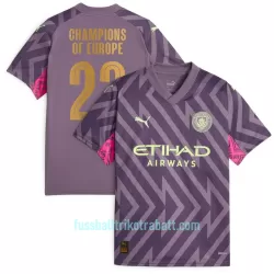 Günstige Manchester City Champions of Europe Torwart Herrentrikot Auswärts 2023/24 Kurzarm