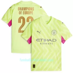 Günstige Manchester City Champions of Europe Torwart Herrentrikot Ausweich 2023/24 Kurzarm