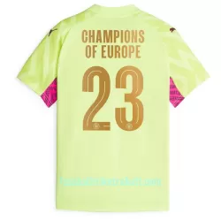 Günstige Manchester City Champions of Europe Torwart Herrentrikot Ausweich 2023/24 Kurzarm