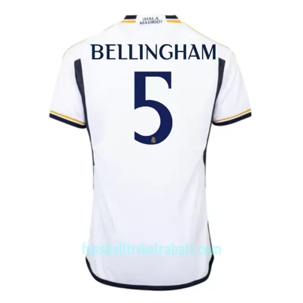 Günstige Real Madrid Bellingham 5 Kindertrikot Heim 2023/24 Kurzarm