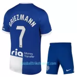 Günstige Atlético Madrid Griezmann 7 Kindertrikot Auswärts 2023/24 Kurzarm
