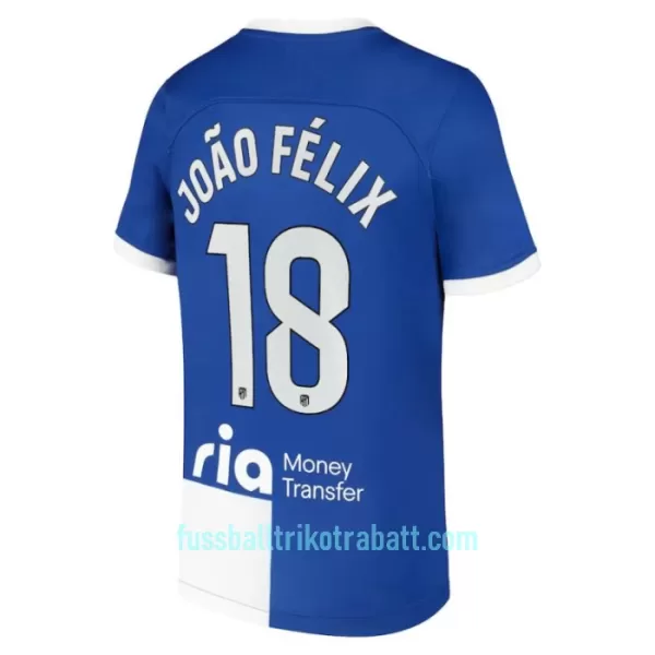 Günstige Atlético Madrid Joao Felix 18 Herrentrikot Auswärts 2023/24 Kurzarm