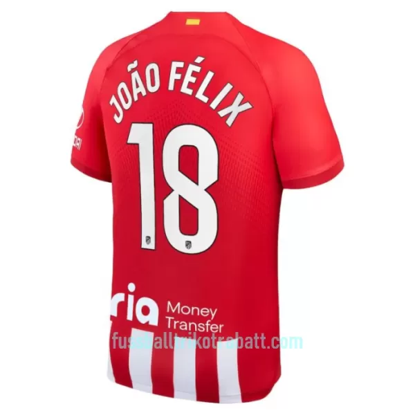 Günstige Atlético Madrid Joao Felix 18 Herrentrikot Heim 2023/24 Kurzarm
