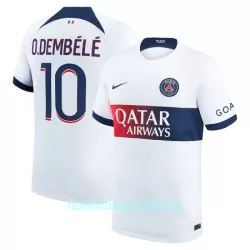 Günstige Paris Saint-Germain Dembele 10 Herrentrikot Auswärts 2023/24 Kurzarm Günstige Paris Saint-Germain Dembele 10 Herrentrikot Auswärts 2023/24 Kurzarm