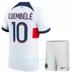 Günstige Paris Saint-Germain Dembele 10 Kindertrikot Auswärts 2023/24 Kurzarm
