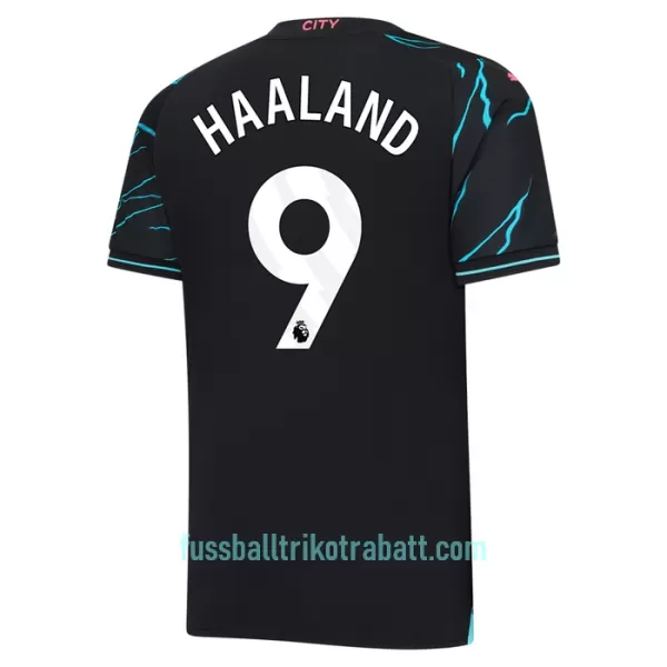Günstige Manchester City Haaland 9 Kindertrikot Ausweich 2023/24 Kurzarm