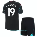 Günstige Manchester City J. Alvarez 19 Kindertrikot Ausweich 2023/24 Kurzarm