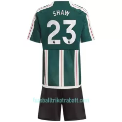Günstige Manchester United Shaw 23 Kindertrikot Auswärts 2023/24 Kurzarm