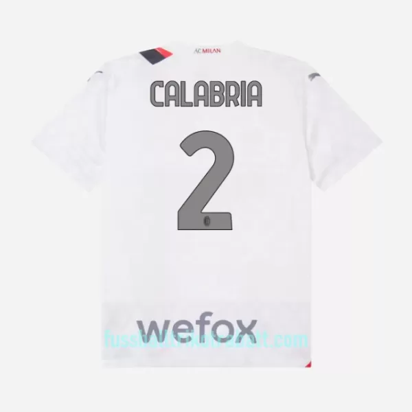 Günstige AC Mailand Calabria 2 Kindertrikot Auswärts 2023/24 Kurzarm