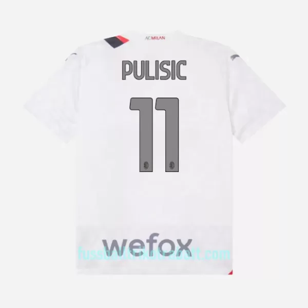 Günstige AC Mailand Pulisic 11 Kindertrikot Auswärts 2023/24 Kurzarm