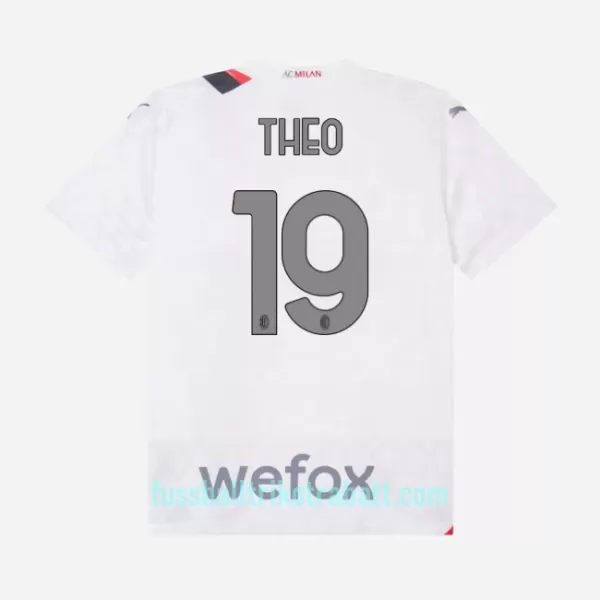 Günstige AC Mailand Theo 19 Kindertrikot Auswärts 2023/24 Kurzarm