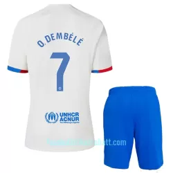 Günstige FC Barcelona O. Dembele 7 Kindertrikot Auswärts 2023/24 Kurzarm Günstige FC Barcelona O. Dembele 7 Kindertrikot Auswärts 2023/24 Kurzarm