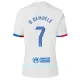 Günstige FC Barcelona O. Dembele 7 Kindertrikot Auswärts 2023/24 Kurzarm