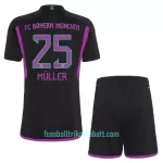 Günstige FC Bayern München Muller 25 Kindertrikot Auswärts 2023/24 Kurzarm