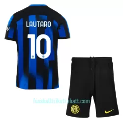 Günstige Inter Mailand Lautaro Martinez 10 Kindertrikot Heim 2023/24 Kurzarm
