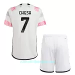 Günstige Juventus Turin Chiesa 7 Kindertrikot Auswärts 2023/24 Kurzarm