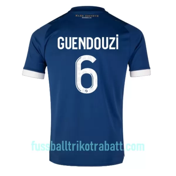 Günstige Olympique Marseille GUENDOUZI 6 Kindertrikot Auswärts 2023/24 Kurzarm