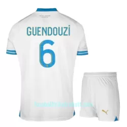 Günstige Olympique Marseille GUENDOUZI 6 Kindertrikot Heim 2023/24 Kurzarm