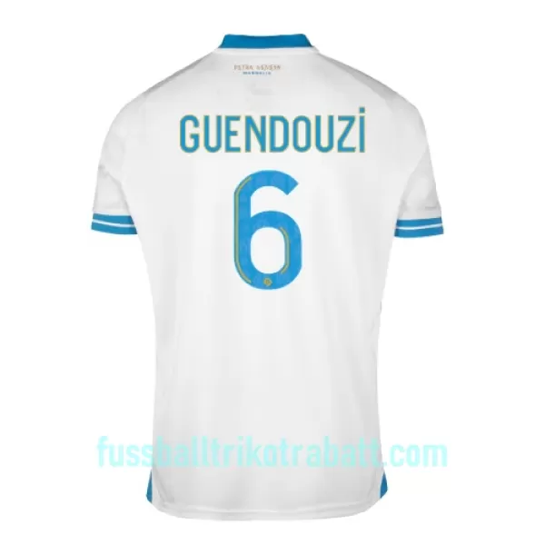 Günstige Olympique Marseille GUENDOUZI 6 Kindertrikot Heim 2023/24 Kurzarm